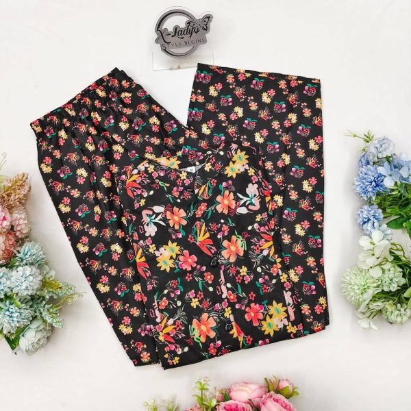  Pure Maslin Cotton Floral Printed Kurta Set  Kurti With Bottom Wholesale