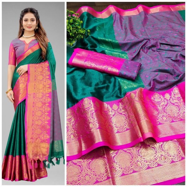 Pure Mercerised Cotton Silk Saree Cotton Sarees Wholesale