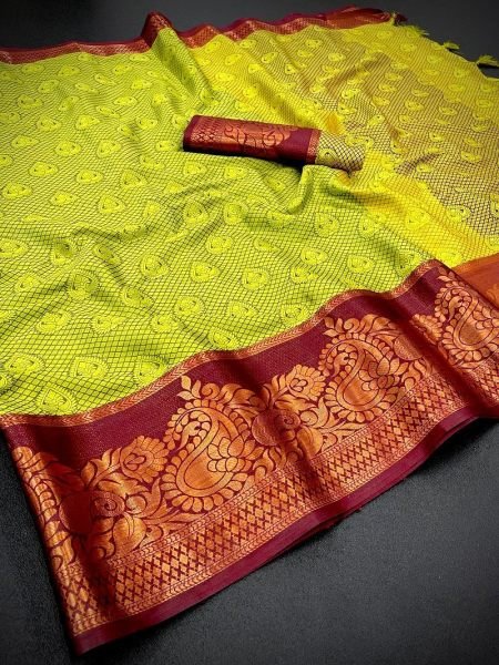 Pure Mercerised  Soft Silk Saree Zari Pattern Silk Sarees Wholesale