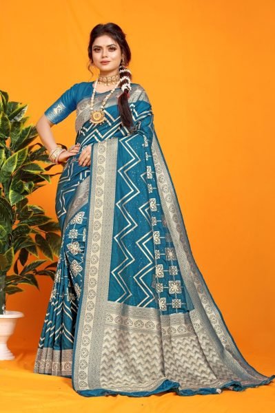Pure Nylon Dolla silk with Zari Weaving pallu Saree Designer Wedding Sarees Wholesale