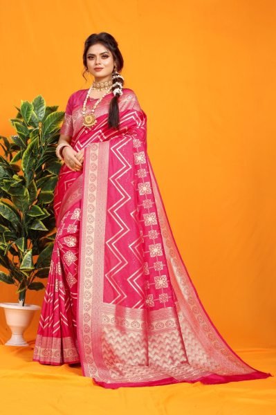 Pure Nylon Dolla silk with Zari Weaving pallu Saree Designer Wedding Sarees Wholesale