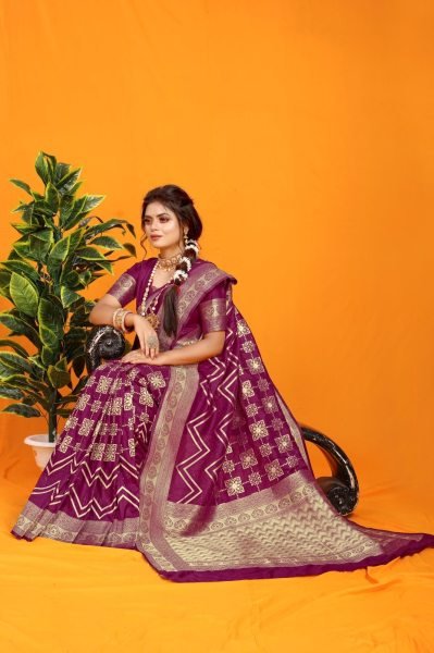 Pure Nylon Dolla silk with Zari Weaving pallu Saree Designer Wedding Sarees Wholesale