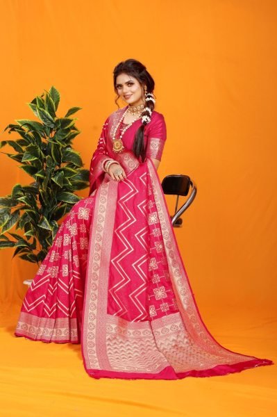 Pure Nylon Dolla silk with Zari Weaving pallu Saree Designer Wedding Sarees Wholesale