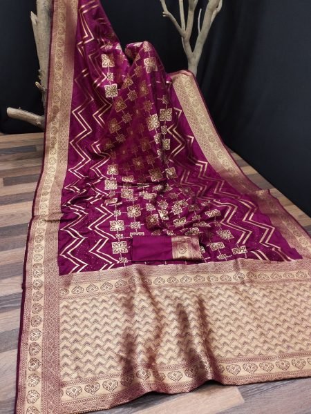 Pure Nylon Dolla silk with Zari Weaving pallu Saree Designer Wedding Sarees Wholesale