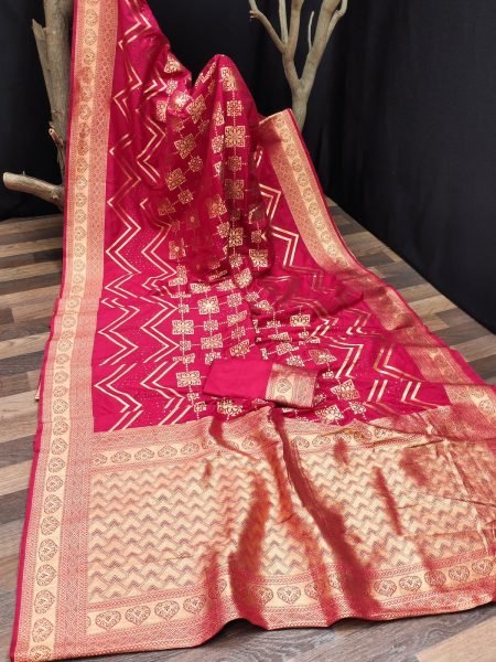 Pure Nylon Dolla silk with Zari Weaving pallu Saree Designer Wedding Sarees Wholesale