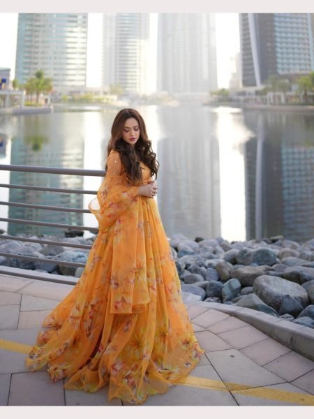  Pure Organza Silk Floral Printed Lehnga Choli  Designer Lehenga Choli