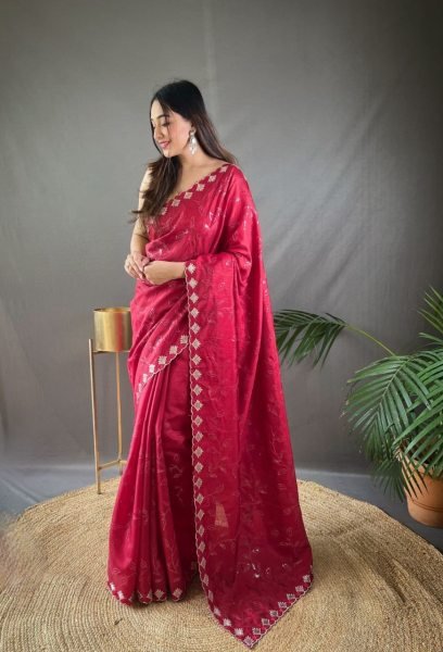 Pure Ruhi Silk Saree With Sequence Work  Silk Sarees Wholesale