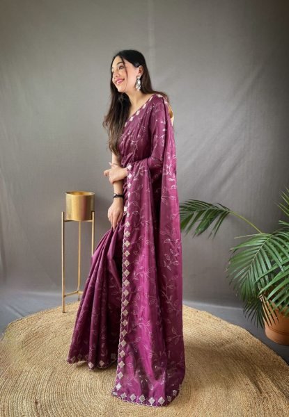 Pure Ruhi Silk Saree With Sequence Work  Silk Sarees Wholesale