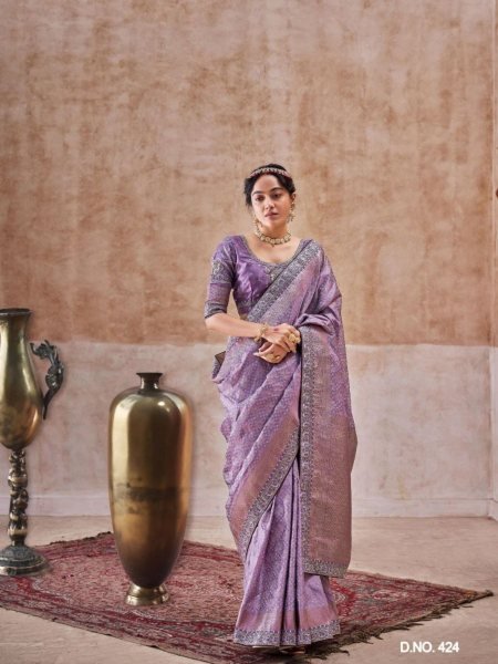 pure satin silk woven embroidery wedding wear saree online shopping 