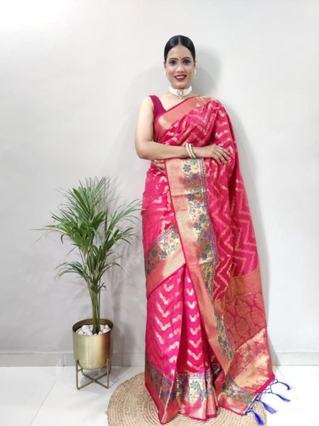  Beautiful Pure Silk Sarees with Tassels and Meenakari Border Silk Sarees Wholesale