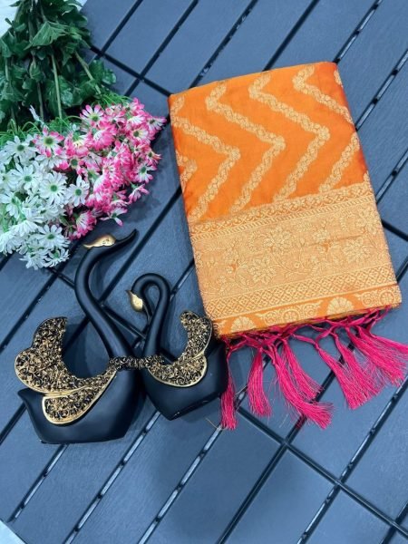  Beautiful Pure Silk Sarees with Tassels and Meenakari Border Silk Sarees Wholesale
