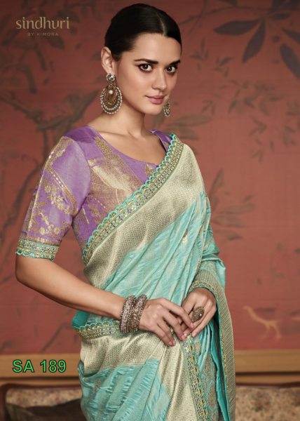 Pure Soft Dola Silk With Fancy Lace Border Designer Wedding Sarees Wholesale