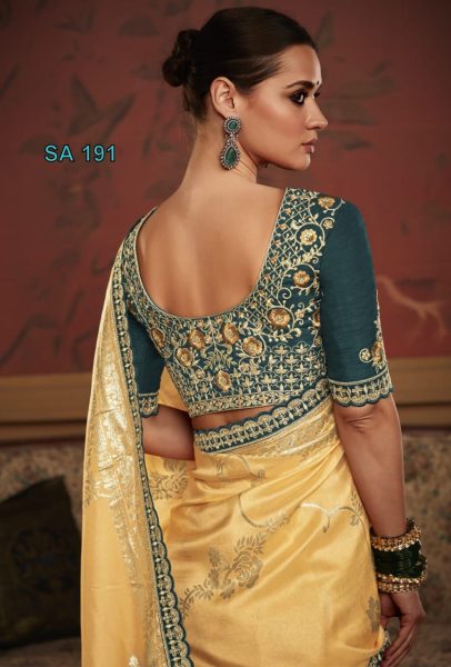 Pure Soft Dola Silk With Fancy Lace Border Designer Wedding Sarees Wholesale