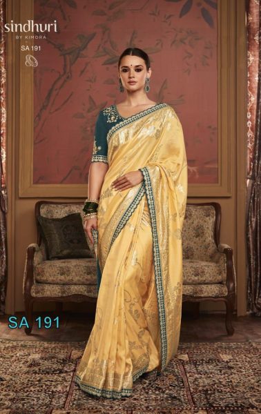 Pure Soft Dola Silk With Fancy Lace Border Designer Wedding Sarees Wholesale