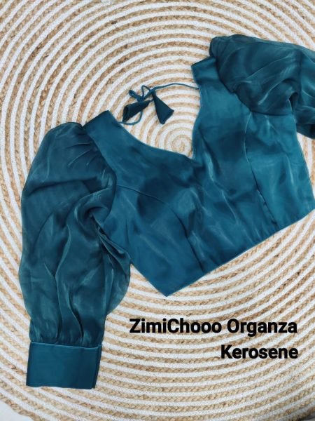 Pure Soft Organza Heart V Neck Blouse  Blouse Collection