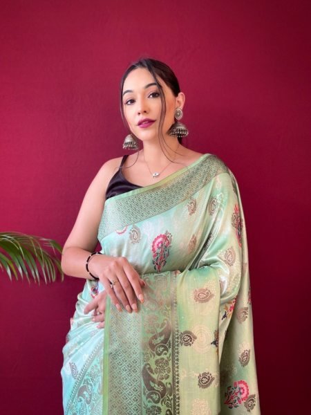 Pure Soft Silk Saree With Zari Weaved Border  Silk Sarees Wholesale