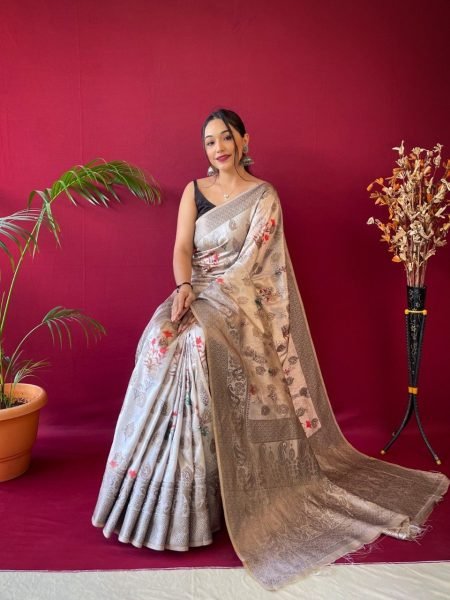 Pure Soft Silk Saree With Zari Weaved Border  Silk Sarees Wholesale
