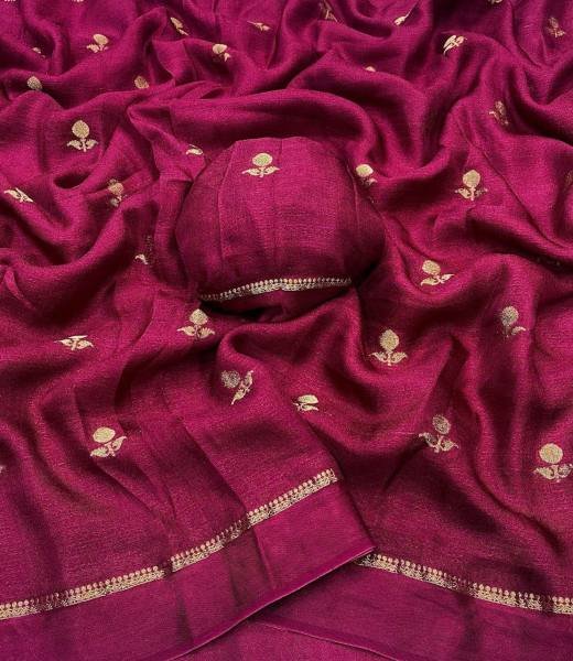 Pure Soft Viscose Khadi Silk Saree with Satin Border and Jacquard Design Silk Sarees Wholesale