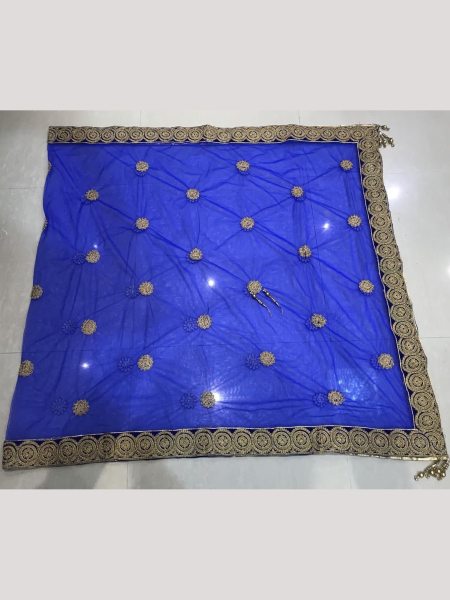 Pure Velvet Royal Blue Color With Embroidery Work Bridal Lehenga Choli  Bridal Lehenga Choli