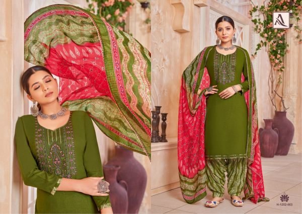 Pure Viscose Reyon Slub Patiyala Drees Punjabi Dress Materials Wholesale