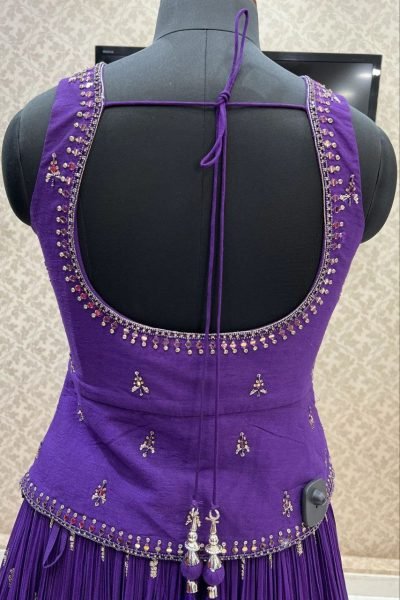 Purple Foux Georgette Lehenga Choli And Sequence Work  Designer Lehenga Choli
