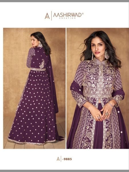 Purple Wedding Special Premium Silk Anarkali Suits Collection  Wedding Bridal Dress Wholesale