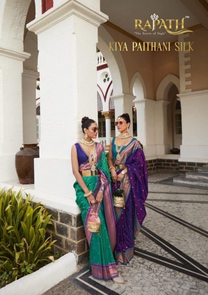 Rajpath kiya paithani soft peshwai paithani silk saree 10008 Patola Silk Sarees Wholesale