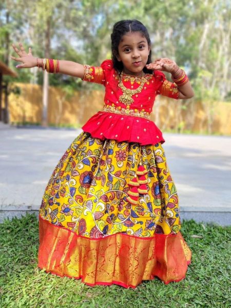 Rakhi Special New Arrival Lichi Silk Kids Lehenga Choli  Girls Wear