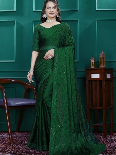 Rangoli Silk Embroidered Sarees at Wholesale  