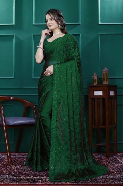 Rangoli Silk Embroidered Sarees at Wholesale  Embroidery Sarees Wholesale