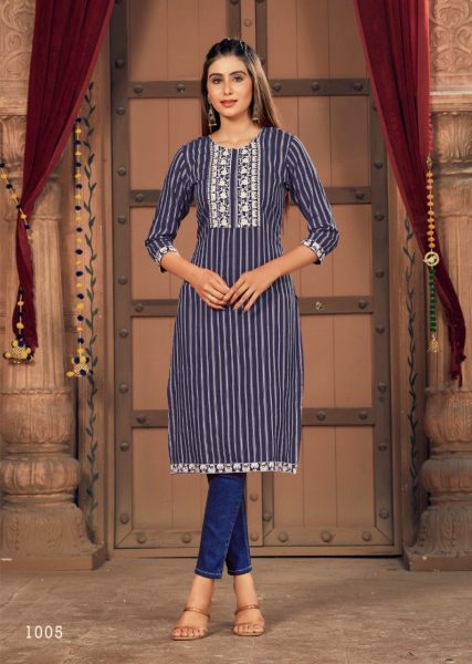 Rasian Silk Embroidered Kurtis Embroidery Kurtis 