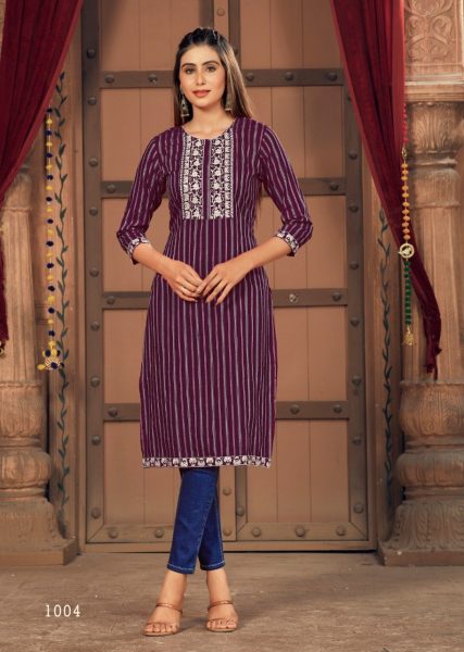 Rasian Silk Embroidered Kurtis Embroidery Kurtis 