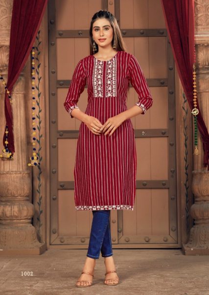 Rasian Silk Embroidered Kurtis Embroidery Kurtis 