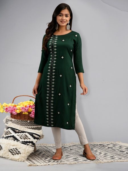 Rayon Embroidery Rayon Kurti Embroidery Kurtis 