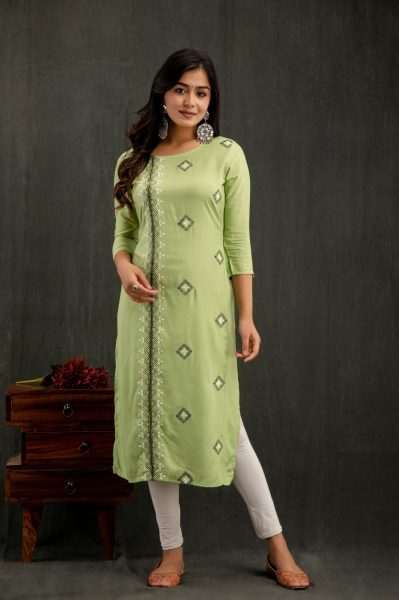 Rayon Embroidery Rayon Kurti Embroidery Kurtis 