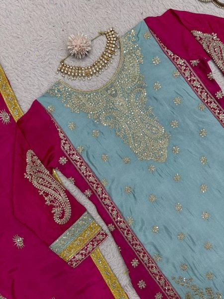 Ready to wear Chinon silk suit Ready To Wear Collection