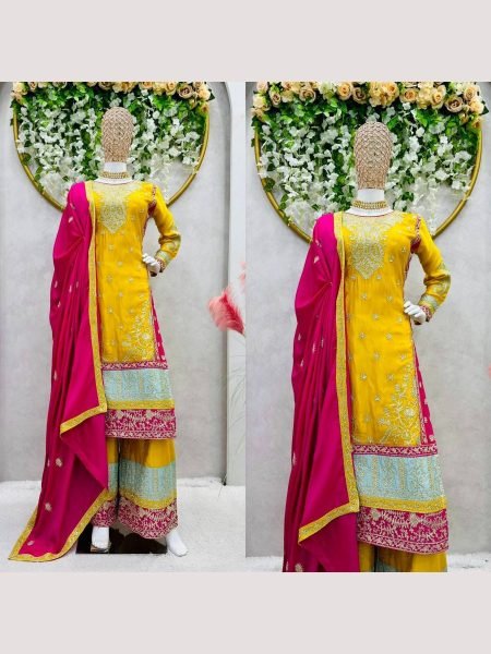 Ready to wear Chinon silk suit Ready To Wear Collection