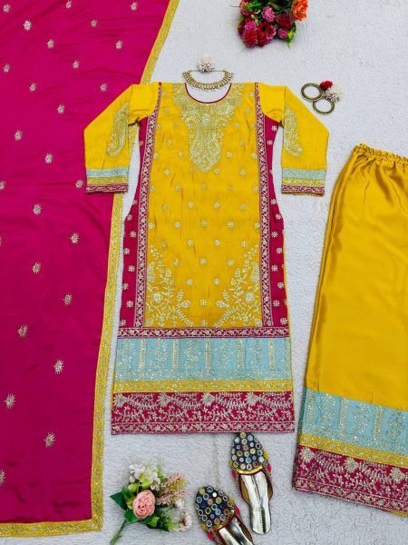 Ready to wear Chinon silk suit Ready To Wear Collection