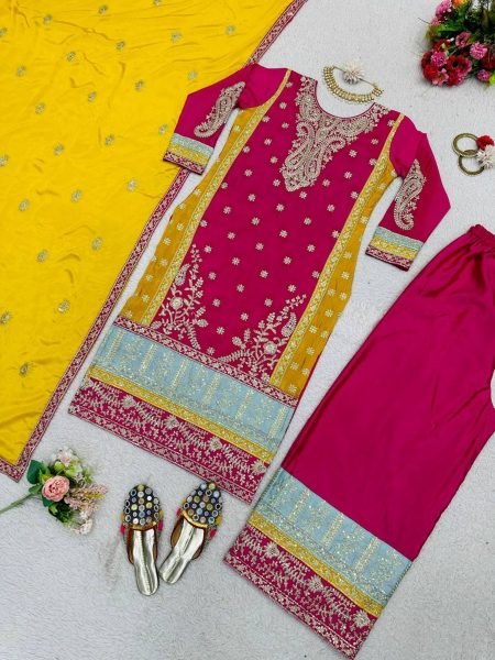 Ready to wear Chinon silk suit Ready To Wear Collection