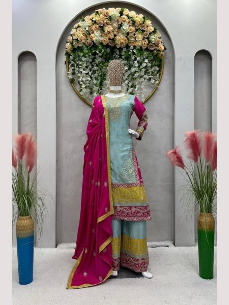 Ready to wear Chinon silk suit Ready To Wear Collection