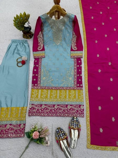 Ready to wear Chinon silk suit Ready To Wear Collection