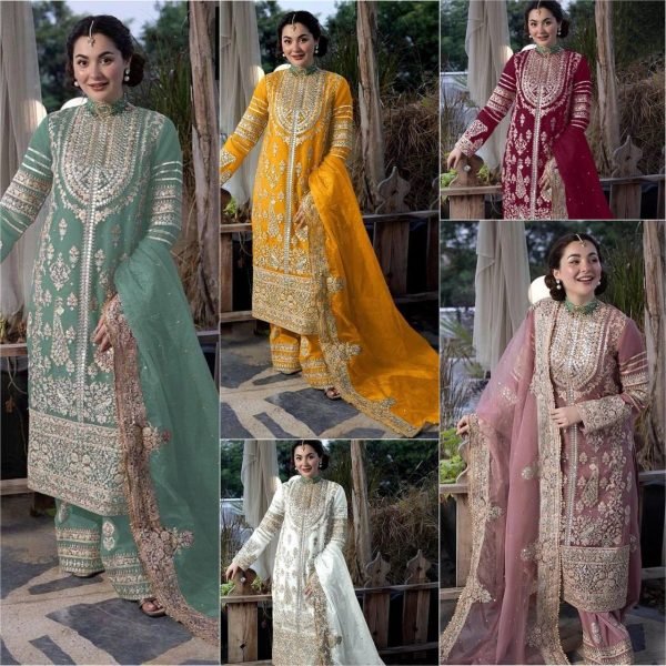 Ready To Wear Heavy Faux Georgette Pakistani Suits Collection  Pakistani Suits Wholesale