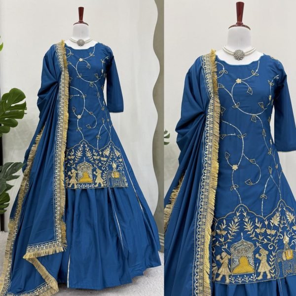 Ready to Wear Luxury Kurti Suit Embroidered Natural Crepe High Demand Collection Wholesale Ready To Wear Collection
