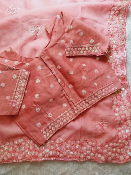 Ready-to-Wear Organza Saree with Elegant Sequin Work Buy Online at Best Price Organza Sarees Wholesale