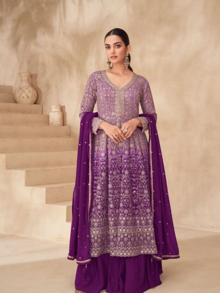 Readymade Embroidered Salwar Suits by Aashirwad Elegant Partywear 