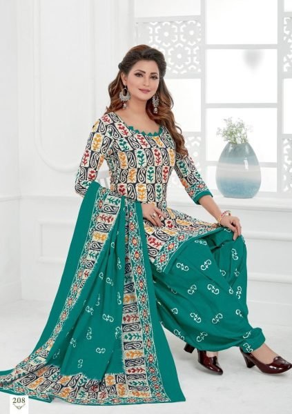 Readymade Pure Cotton Printed Suit  Punjabi Dress Materials Wholesale