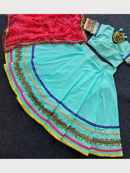 Real Mirror Work Navratri Special Lehenga Choli  Navratri Lehnega Choli