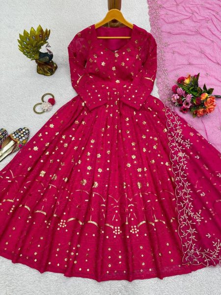 NEW DESIGNER  COLOR GORGETTE  ANARKALI  Anarkali Kurtis 