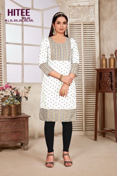 Reyon Gold Printed Kurti collection  Cotton Kurtis Wholesale