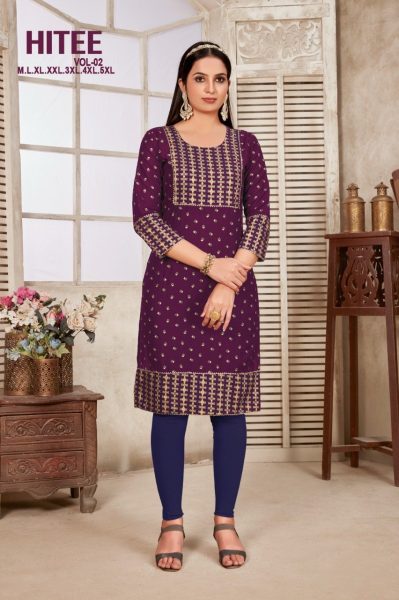 Reyon Gold Printed Kurti collection  Cotton Kurtis Wholesale